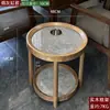 Mesa de té de mahjong en forma de abanico, estante de almacenamiento de madera maciza y losa de piedra para hotel, juego de té para sala de ajedrez y cartas, mesa de té anti-quemaduras para sala de té