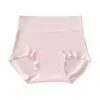 Pantaletas de algodón puro para mujer con entrepierna extendida, antibacterianas 10A, de cintura alta, talla grande, adecuadas para mujeres de talla grande, amigables con la piel, alta elasticidad, bikini triangular