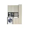 Protección Solar Panal de Abeja Aluminio Gabinete de Lavandería Lavabo Integrado Fregadero de Lavandería Gabinete de Balcón Compañero de Lavadora de Tambor Gabinete Personalización de Fábrica
