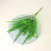 Plástico pequeno Grama Persa Samambaia planta artificial planta verde decoração de parede flores e plantas casamento Folha Verde Pteris sedum Grama de Boston