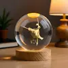 Ornamenta Ornamenta de Escultura Interna de Cristal para Bailarina de Balé Decoração Criativa Estéreo 3D para Desktop Presente Bola de Cristal Luz Noturna Luminosa Personalizado