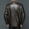 Rebaja Caliente Chaqueta de Cuero para Hombre con Forro de Felpa y Chaqueta de Cuero Gruesa Forrada de Piel para Papá Ropa de Invierno para Personas de Mediana Edad y Mayores Chaqueta de Cuero Caliente