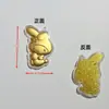 Shuibei Mais Vendido Desenho Animado Sanrio Fofo Morango Melody Chaveiro Dourado Ouro Puro 999 Corrente para Celular Pendente