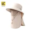 Sombrilla Protectora UV Cubre Rostro Chal Grande Protección Solar A prueba de Viento Sombrilla para Ciclismo Versátil Sombrero de Pescador Sombrero Chal de Verano para Mujer
