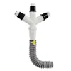 Manguera de Drenaje para Lavadora Tres-en-Uno Conector en Y de Cuatro Vías para Alcantarilla, Manguera Suave de Extensión Uno-a-Tres para Salida de Agua