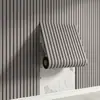 Pegatinas de pared autoadhesivas con imitación de rejilla transfronteriza, veta de madera, pegatinas de ranura 3D, papel tapiz de decoración de pared, papel tapiz de chapa de madera