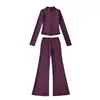 Chaqueta con Capucha Corta de Manga Larga, Cardigan, Pantalones Casuales de Micro-Campana Levanta Glúteos, Conjunto de Ropa Deportiva
