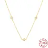 Colar Clavícula em Prata de Lei S925, Estilo Japonês e Coreano, Colar Clavícula Simples e Moderno Estilo Ins com Cravação de Diamantes, Acessório Versátil e Elegante