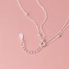 Nalan Plata esterlina S925 fresca y dulce estilo ins sentido del diseño doble capa cuenta ligera amor collar Y01663