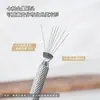 Caneta Multifuncional de Sete Pontas para Manicure Ferramenta de Pincelar Chiara Multi-Cabeça Dobrável Cabo de Aço Inoxidável Ferramenta de Manicure