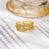 Anillo de Oro Arena Vietnamita Transfronterizo del Sudeste Asiático Diseño de Moda Incrustado con Flor de Circonita Anillo para Mujer Cobre Chapado en Oro Imitación Oro Joyería para Manos