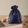 Bolsa de Cetim com Manchas Brocado Cosméticos Peruca Cordão Bolsa com Cordão Logotipo Personalizado Embalagem de Joias Armazenamento