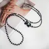 Nueva Cadena Creativa de Cuentas de Amor de Oso de Cristal para Teléfono Móvil con un Toque de Alta Gama para Mujeres, Cadena Larga Cruzada para Fundas de Teléfono Móvil