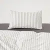 Funda de almohada larga de algodón de fibra larga, color liso estampado, estilo ins escandinavo 2025, nuevo lujo accesible, B&B, individual