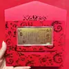 2026 Oro Puro 999 Día de la Madre Día del Padre Feliz Cumpleaños Billete de Oro Certificado de Excelencia en Oro Paquete Rojo Dorado Regalo