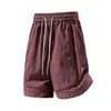 Shorts Largos com Sensação de Gelo para Homens, Cintura com Cordão de Verão, Multicor, Finos e Respiráveis, Calças Capri Casuais, Uso Diário