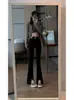 Jeans rectos elásticos de talle alto para mujer talla extra con figura de pera, nuevo modelo 2026, pantalones de campana adelgazantes para mujeres talla extra