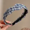 Diadema Trenzada de Rayas Azules Estilo Coreano, Accesorio para el Cabello con Forma de Corazón para Niñas Pequeñas, Diadema No Dañina para Cabello de Bebé