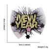 Clipes de Cabelo para Festa de Ano Novo de 2027 Decorações de Natal e Ano Novo Acessórios de Cabelo Clipes Bico de Pato Preto e Dourado Feliz Ano Novo Clipes de Cabelo de Rede