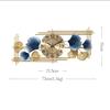 Colección de relojes de pared para comedor, sala de estar, moderno, ligero, de lujo, decorativo, para comedor, reloj de arte en hierro, cuadro colgante, reloj de pintura decorativa tridimensional