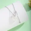 Nuevo Collar de Plata de Ley S925 con Hebilla de Seguridad de Calcedonia Estilo Chino para Mujer, Diseño de Nicho Estilo Ins con un Toque de Alta Gama, Cadena para Clavícula con Estilo Nacional