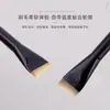 Brocha de Base Negra en Forma de Media Luna de Una Sola Línea, Brocha tipo Cuchilla, Brocha para Mascarilla sin Polvo, Ligera y Flexible, Brocha de Maquillaje sin Marcas