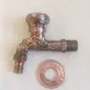 Torneira em Forma de Dragão para Tanque de Lavar Chão de Varanda, Torneira de Água Universal Antifurto Montada na Parede, Torneira de Cobre Antigo, Abertura Rápida