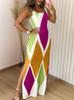 Vestido casual de moda Amazon transfronterizo 2025 con estampado para mujer