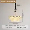 Lustre de sala de estar estilo franco-italiano, luminária de cristal minimalista pós-moderna na cor creme para quarto principal, luminária de cristal de luxo leve para sala de jantar