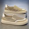 Zapatos Casuales de Verano Zapatos de Lona Transpirables Malla Fina Zapatos de Tablero para Hombre Tenis Slip-on Negros Zapatos Perezosos