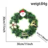 Nuevo corona de Navidad transfronteriza, vegetación artificial de Navidad, suministros de decoración de Navidad, guirnalda de vid de Navidad de oropel, colgante