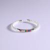 Anel Fino de Zircônia Colorida da Moda Simples Compacto Mini Personalidade Design Nicho Micro-cravejado Diamante Colorido Anel Aberto