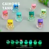 Resina Desenho Animado Glitter Fino Urso Chapéu Pato Estatueta Acessórios DIY Decoração Criativa para Casa Pequenos Enfeites Acessórios para Paisagismo