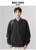 Nova Jaqueta Retro Americana Masculina Primavera e Outono Jaqueta de Voo Tendência Workwear Japonês Gola Alta Jaqueta de Uniforme de Baseball para Homens