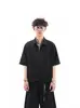 Verão 2025 Estilo Japonês Perfil Simples Zíper Camisa de Manga Curta Design de Nicho Senso Solto Casual Camisa Versátil