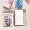 Ppa6a7 Transparente M5 Folhas soltas Manual Livro Ins Diário portátil do aluno Caderno Sub-shell Bolsa de armazenamento Conjunto de cartões