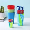 La Taza de Silicona Portátil Más Popular de Amazon para Exteriores, Viajes, Fiestas en la Playa, Anticaídas, Colorida, para Cerveza, Bebidas, Color Mixto