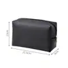 Bolsa de maquiagem quadrada minimalista de cor sólida, organizador de viagem de grande capacidade, bolsa de armazenamento de alta qualidade, organizador leve e luxuoso para batons e cosméticos