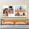 Enquadramento de foto de casamento montado na parede moldura de foto borda estreita personalizado estúdio cabeceira foto de casamento retrato de família crianças 3648