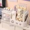 Organizador de cosméticos tipo cajón de Amazon, almacenamiento de escritorio de gran capacidad para productos de cuidado de la piel y labiales, disponible para venta al por mayor