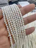 Colar de Pérolas de Água Doce Naturais Zhuji 3-6Ak Pérolas Soltas para Mulheres Acessórios de Corrente para Clavícula Pulseira Materiais
