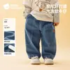 Jeans Reto Beipets para Crianças Meninos e Meninas Outono Bebê Denim Macio Resistente ao Desbotamento Calças Casuais Versáteis