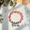 Pulseira Olho de Gato Lua Cinzenta Ins Feminina Pingente de Sino Simples Presente de Aniversário para Namorada Estilo Igual do TikTok Moda Japonesa e Coreana