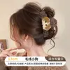 Presilha de cabelo de pelúcia de alta qualidade para outono e inverno para mulheres, versátil e fofa, presilha de tubarão para a parte de trás da cabeça, novo estilo coreano 2026, presilha de garra