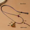 Corda de cordão de couro para pendurar pingente, colar de nó de ouro trançado de jade unissex, cordão de pingente de jade com fivela de paz