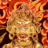 Estatuas de Buda Dios Negro Nepalí de la Riqueza Estilo Xizang Mueble para el Hogar Buda con Cobre y Chapado en Oro Cinco Nombres Decoración de Dios de la Riqueza 7 Pulgadas