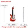 Varios Modelos de Guitarra de Amazon Colgante Acrílico Plano 2D para Mochila Llavero de Regalo Navideño Juego de Nueve Piezas Sin