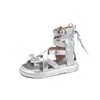 Sandálias Romanas de Cano Alto para Meninas 2026 Verão Novo Sapatos de Praia Macios para Crianças Menininhas Estilo Coreano Botas Princess Cool