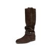 Botas de Vaquero Western Retro 2026 Otoño/Invierno Nuevo Estilo Pulsera Trenzada Moda Versátil Botas tipo Martin Botas de Media Pantorrilla para Mujer
