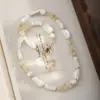 Colar de Pérolas Naturais Chinesas Nala Novo Feminino Luxo Leve Design de Nicho Corrente para Clavícula Acessórios de Alto Padrão Venda por Atacado